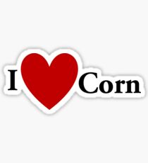 I Heart Corn Sticker