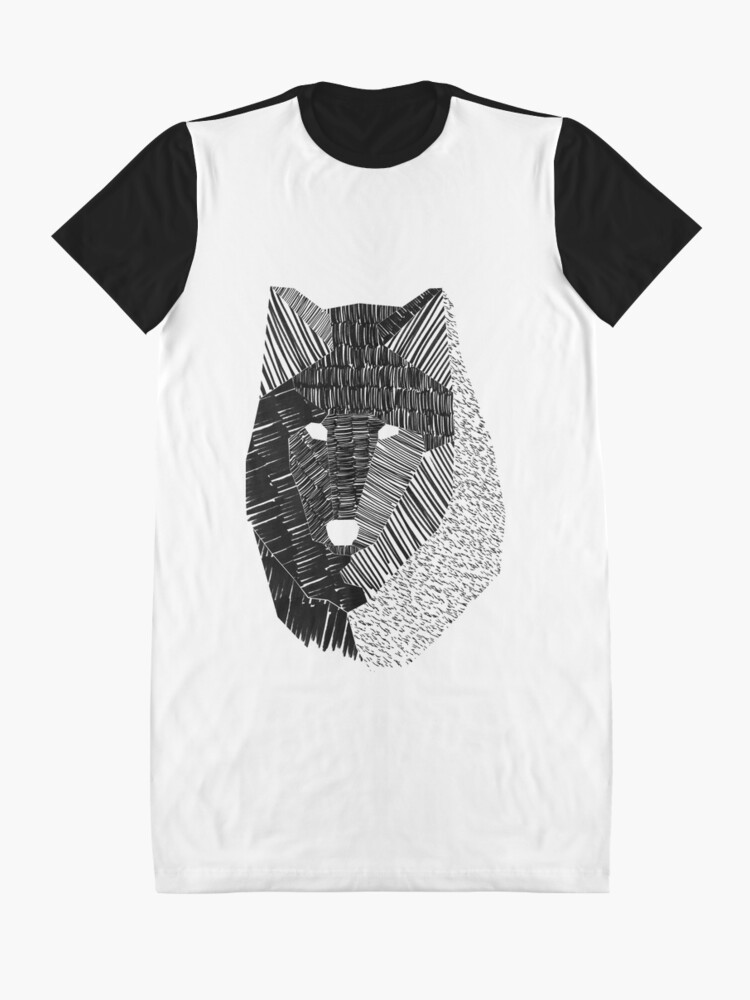 Alternate view of Wolf Mask Graphic T-Shirt Dress