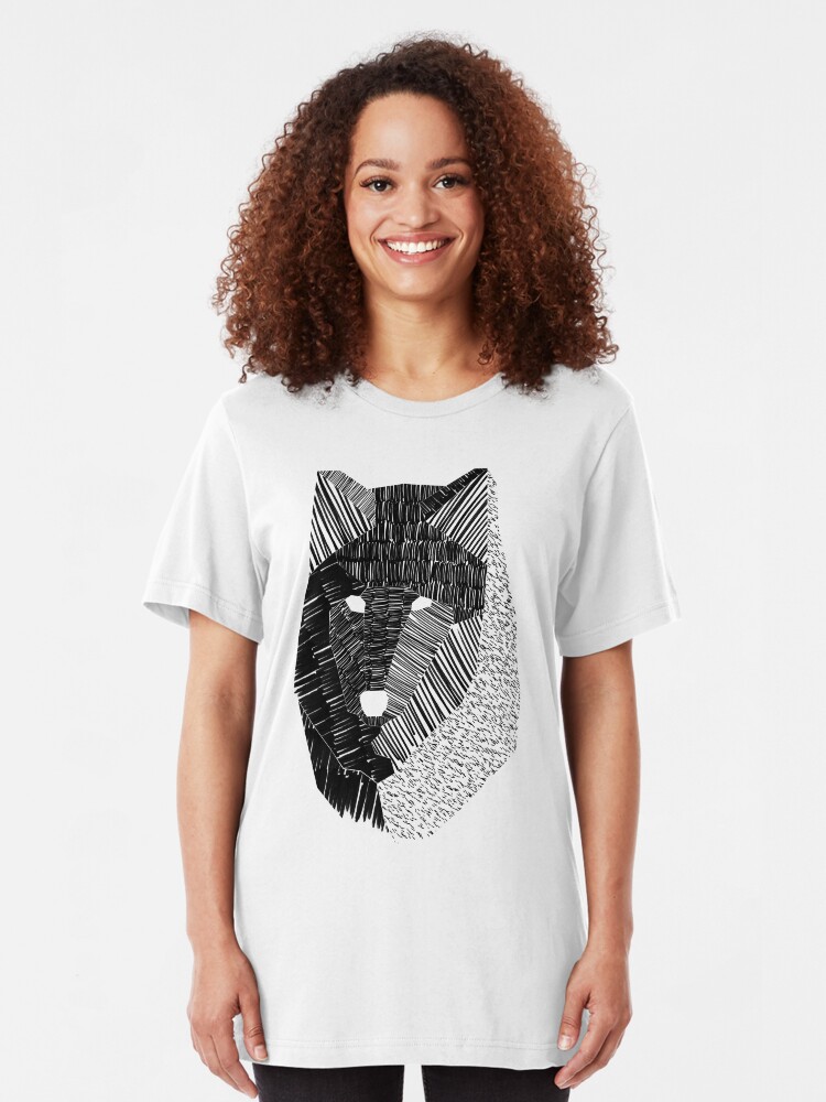 Alternate view of Wolf Mask Slim Fit T-Shirt