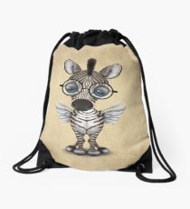 Nette Nerdy Winged Zebra-tragende Gläser Rucksackbeutel