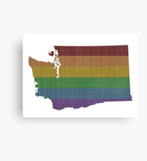 Washington Rainbow Gay Pride Canvas Print