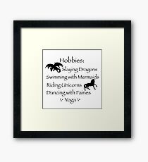 Hobbies Framed Print