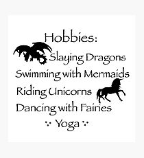 Hobbies Photographic Print