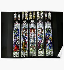 Stained Glass, Hawkshead Church Poster