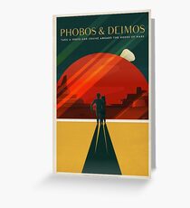 SpaceX Mars Colonization and Tourism Association: Phobos & Deimos Greeting Card