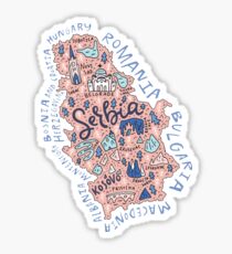 Map of Serbia Sticker