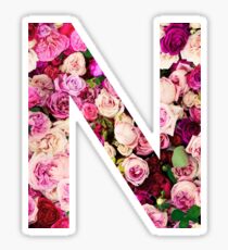 N Initial Sticker
