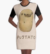 Pugtato Graphic T-Shirt Dress