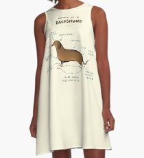 Anatomie eines Dackels A-Linien Kleid