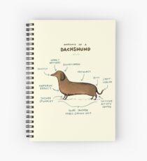 Anatomy of a Dachshund Spiral Notebook
