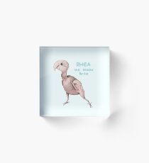 Rhea the Naked Birdie Acrylic Block