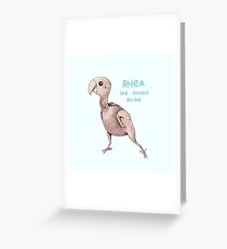 Rhea the Naked Birdie Greeting Card