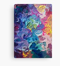 Rainbow Flow Abstraktion Metallbild