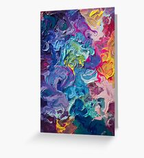 Rainbow Flow Abstraction Greeting Card
