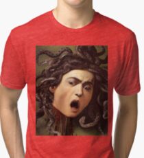 Medusa's Head by Caravaggio Tri-blend T-Shirt