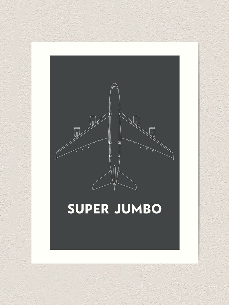 Alternate view of Super Jumbo Airbus A380 Art Print