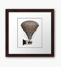 Steampunk Airship Design - Single Hot Air Balloon Framed Print