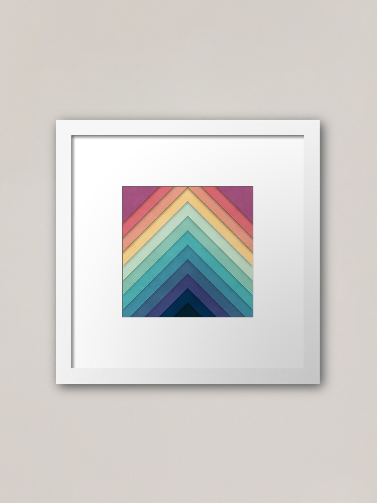 Alternate view of Retro Chevrons 002 Framed Art Print