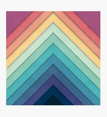 Retro Chevrons 002 Photographic Print