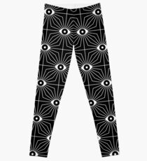 Electric Eyes - Black and White Leggings