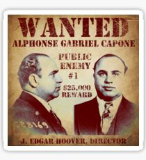 Al Capone Wanted Poster Sticker