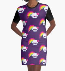 Wow Regenbogen T-Shirt Kleid