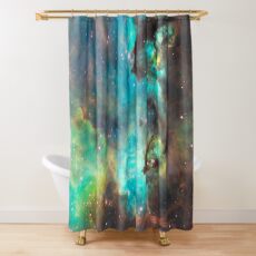 Green Galaxy Shower Curtain