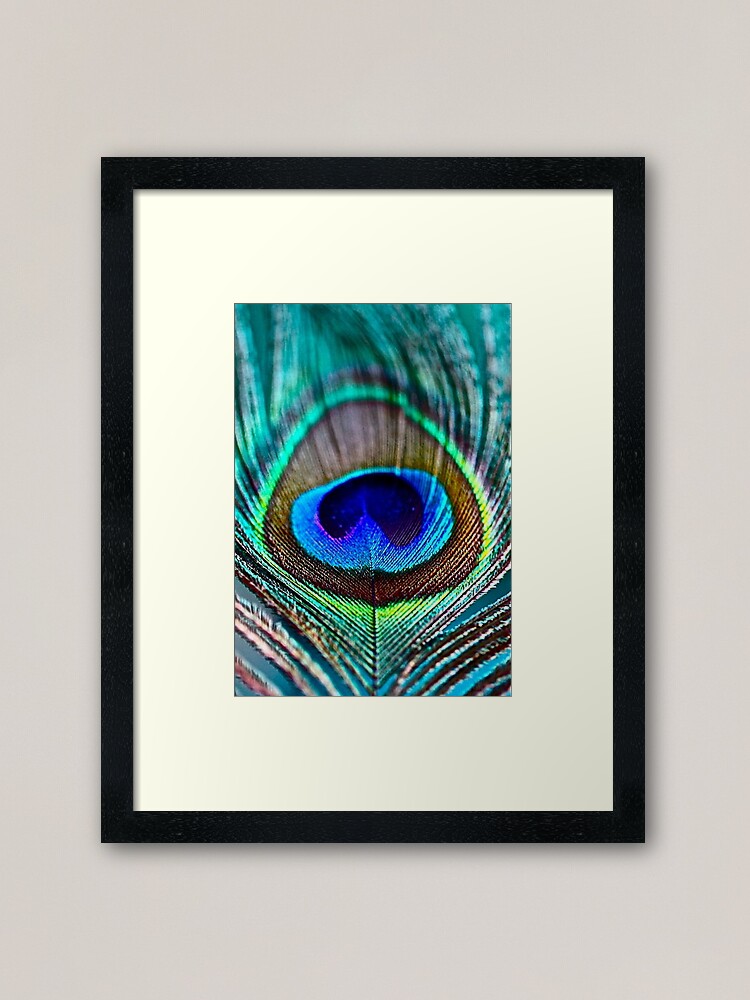 Alternate view of Peacock Feather Framed Art Print