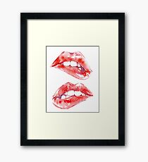 Beißende Lippen Gerahmtes Wandbild