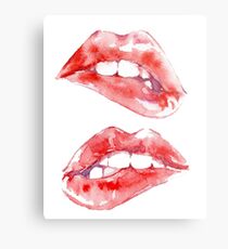 Beißende Lippen Metalldruck