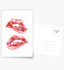 Beißende Lippen Postkarten