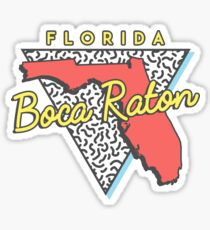 Boca Raton Florida Retro Souvenir Sticker