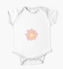 Body de manga corta para bebé Flor rosa de textil