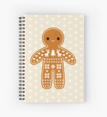 Cuaderno de espiral Patrón de suéter Galleta de jengibre