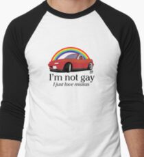I'm not gay I just love my Miata! Men's Baseball ¾ T-Shirt