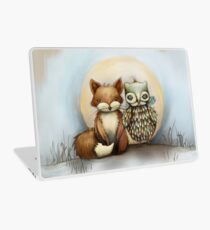 Fuchs und Eule Laptop Folie