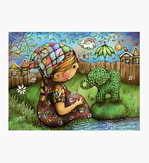 There's an Elephant in my Garden Photographic Print