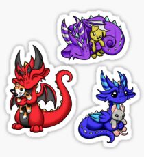 Dragons with Plushies Sticker Pack 2 Sticker