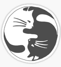 Pegatina Ying Yang Kitty