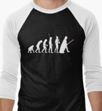 The Dark Side Of Evolution - White Men's Baseball ¾ T-Shirt
