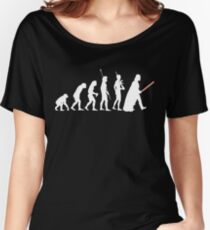 The Dark Side Of Evolution - White Women's Relaxed Fit T-Shirt