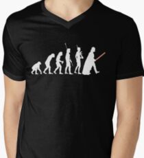 The Dark Side Of Evolution - White Men's V-Neck T-Shirt
