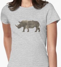 Gebiets-Nashorn Tailliertes T-Shirt für Frauen