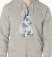 Mondkaninchen II Hoodie mit Reißverschluss