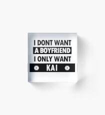 Bloque acrílico No quiero novio, solo quiero Kai