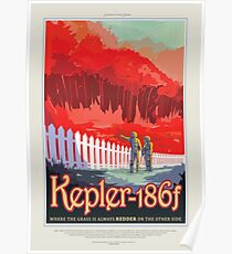 NASA JPL Exoplanet Travel Bureau: Kepler-186f Poster