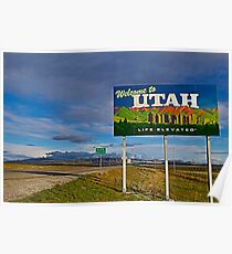Willkommen in Utah Leben erhöht Poster
