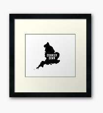 Crawley Down, West Sussex England UK Silhouette Map Framed Print