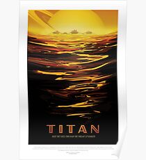 NASA JPL Weltraumtourismus: Titan Poster
