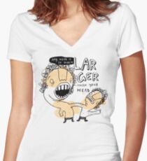 my head is larger than yours Women's Fitted V-Neck T-Shirt
